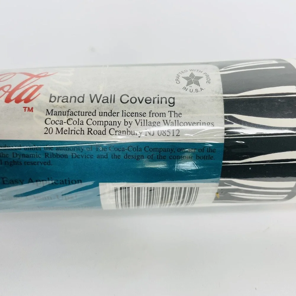 GENUINE Vintage Collectible Red Black Coca Cola Coke Bottles Wall paper‎ Border